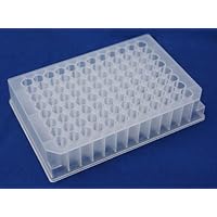 96 Well Plates, Round Well and Bottom, 1.0 ml Well Volume, Polypropylene, Clear, Pack of 50