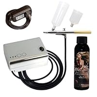 Belloccio® Brand Complete Professional Sunless Tanning Airbrush System That Includes Our Premium Belloccio Airbrush, Compressor & Hose and a 4 Ounce Bottle of 