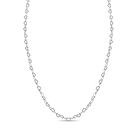 925 Sterling Silver Polished Heart Link Chain For Toddlers, Girls & Preteens 14