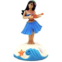 Ornament Car Decor Shaking Head Doll Dancing Hula Girl Solar Powered Hula Girl Solar Dancing Girl Swinging Hawaiian Girl Solar Swinging Doll(Blue) Practical and Clever