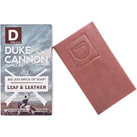 03LEAFLEATHER1 Big Ass Brick of Soap, Leaf & Leather, Amber & Woodsy, 10-oz. - Quantity 66