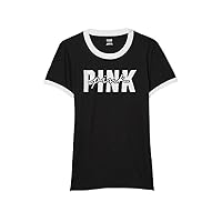 Victoria's Secret Pink Cotton Short Sleeve Campus T Shirt, Women's T Shirt (XS-XXL)