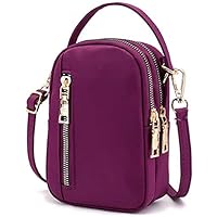 Crossbody Shoulder Bag Travel Small Tote Wristlet Handbag with Phone Holder Wallet Card Slots Zipper Pocket for Women Girls