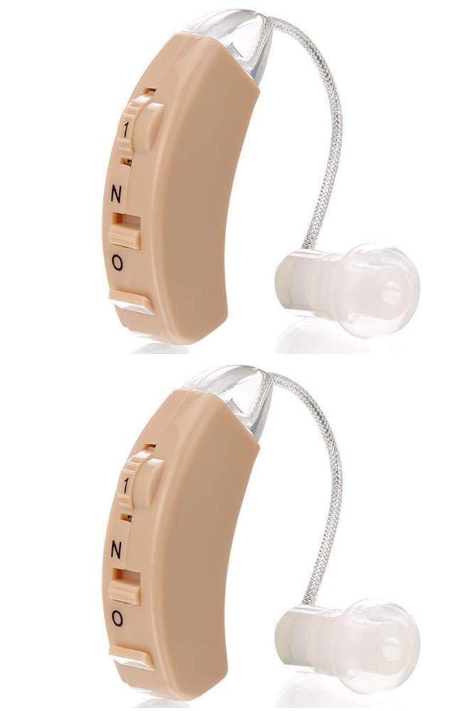 Set of 2 Premium Hearing Amplifier Aids - Personal Sound Amplifiers - for Adults - Seniors - Men and Women