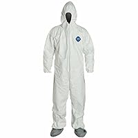 DuPont Industrial & Scientific DuPont TY122S 3XL EACH Disposable Elastic Wrist, Bootie and Hood Tyvek Coverall Suit 1414 White