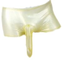 Man Sexy Transparent Rubber Latex Shorts Briefs Underwear Condom Safe Sex Pants New