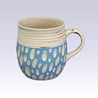 Tokoname Pottery Coffee Mugs - KENJITOEN - Kneading Blue - 1Coffee Mug [Standard Ship by SAL: NO Tracking Number & Insurance]