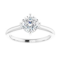 1.50 Carat Round Moissanite Engagement Ring Wedding Eternity Band Vintage Solitaire Halo Setting Silver Jewelry Anniversary Promise Vintage Ring Gift for Her