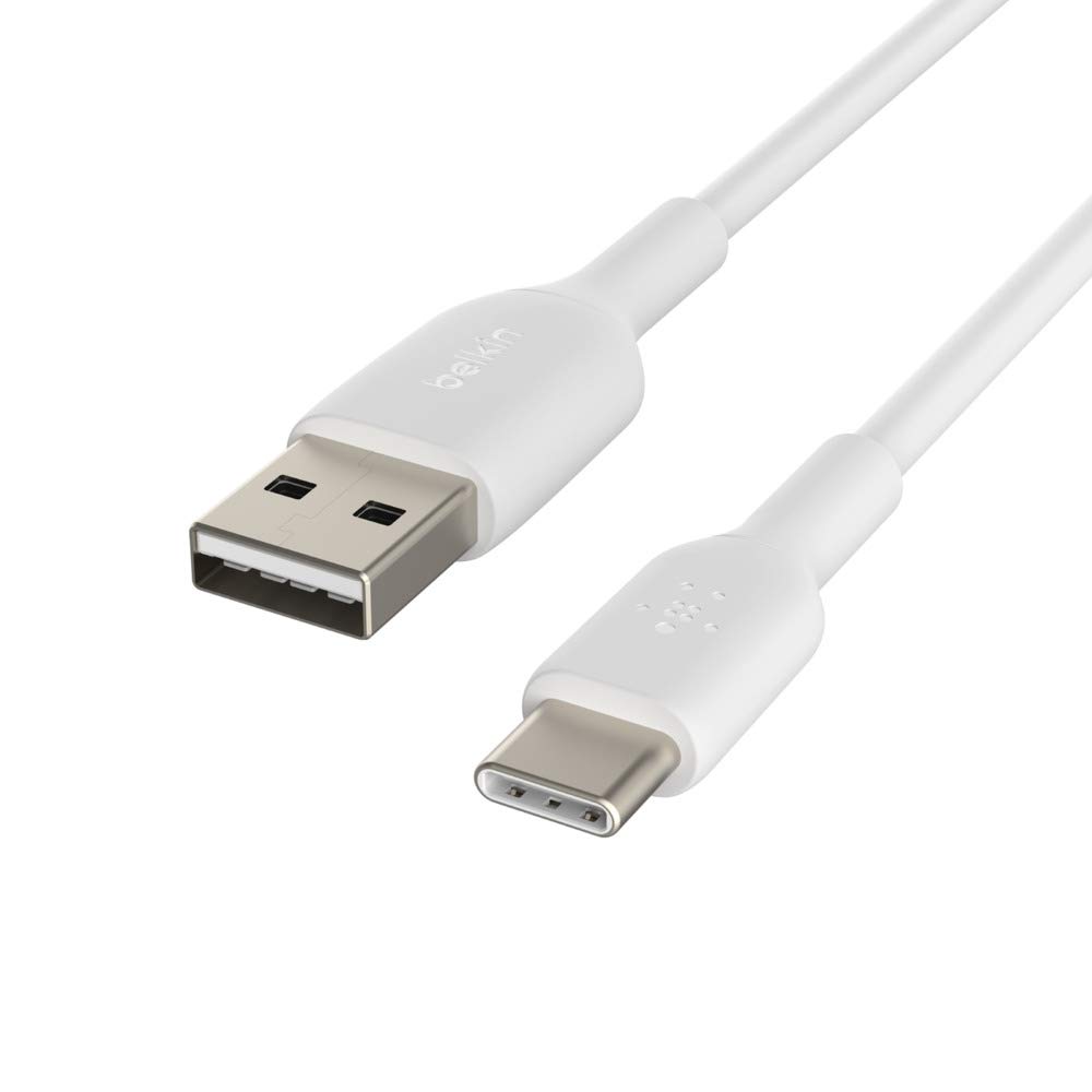 Belkin 6in USB-C Cable, Boost Charge USB-C to USB Cable, USB Type-C Cable, Compatible with Samsung Galaxy S23, S23+, Note20, Pixel 6, Pixel 7, iPad Pro, Nintendo Switch and More - White