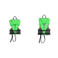 Stearns Heads-Up Child Vest, Green/Gray, 30-50 lbs & Type II Kids Youth PFD Life Jacket, Children 50-90 lbs