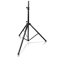 Pyle Universal Speaker Tripod Stand Mount - 6' Sound Equipment Holder Height Adjustable Up to 70 Inches For Speakers w/ 35mm Compatible Insert Perfect for Home, On Stage or In Studio Use - PSTND25
