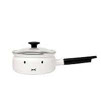 Fuji Enamel Single Handle Pot, Induction Compatible, Miffy Face, 7.1 inches (18 cm)