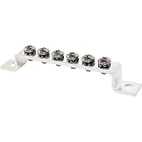 Blue Sea Systems 2306 100 Amp Mini Grounding BusBar with 6 screws, Silver