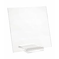 russell+hazel Acrylic Memo Tablet, Dry Erase Board and Marker, Clear 12” x 6” x 11.5” (31384)