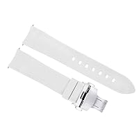 CURVED END SILICONE WATCH BAND RUBBER STRAP 18MM 19MM,20MM 21MM 22MM 24MM +CLASP Black With Silver - 18mm
