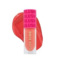 Revolution Beauty, Blush Bomb Cream Blusher, Lightweight Makeup & Creamy Formula for a Dewy Finish, Enriched with Vitamin E, Glam Orange, 0.15 Fl. Oz.