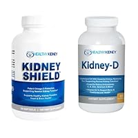 Kidney Shield Support Omega 3 Kidney Cleanse Kidney-D Supplement Vitamin D Bundle