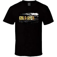 Qanipu Gold Rush TV Series Awesome Grunge Look T Shirt Black