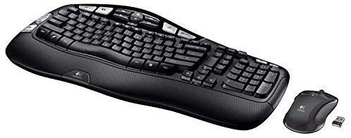 Logitech MK550 Wireless Wave K350 Keyboard and MK510 Laser Mouse Combo — Includes Keyboard and Mouse, Long Battery Life, Ergonomic Wave Design and Wireless Mouse