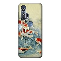 R1654 Koi Carp Fish Art Painting Case Cover for Motorola Edge+