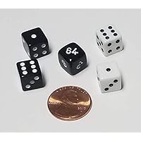 Backgammon Doubling Cube 10mm Dice Set / Replacement or Travel Set Very Small