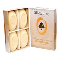 Olivia Care French Natural Olive Oil Bar Soap - 4 Pack (Mandarin)