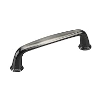 Richelieu Hardware BP877242 Nantes Collection 3 3/4-inch (96 mm) Center-to-Center Brushed Pewter Traditional Round Cabinet and Drawer Pull Handle for Kitchen, Bathroom, and Furniture