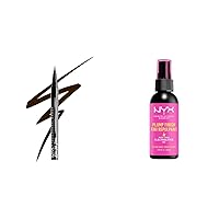 Epic Ink Liner, Waterproof Liquid Eyeliner - Brown, Vegan Formula & Makeup Setting Spray - Plump Finish, Long-Lasting Vegan Formula