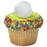 Golf Ball Cupcake Rings Party Favors - 24 pcs