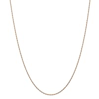 14k Gold Carded Cable Rope Chain Necklace Jewelry for Women in Rose Gold White Gold Yellow Gold Choice of Lengths 20 13 16 18 24 and Variety of mm Options