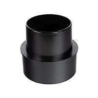 POWERTEC 70170 5” to 4” Reducer Dust Collection Fitting, ABS Plastic (Black)