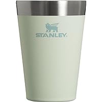 STANLEY Adventure Inulsated Stacking Beer Pint Glass, 16oz Stainless Steel Double Wall Rugged Metal Drinking Tumbler
