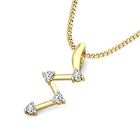 0.03 Carat Natural Diamond Necklace 14k Solid Gold Jewelry Bridal For Women And Girls Cluster Necklace