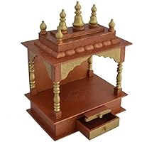 Aakrati Devyom LED Light Home Temple/Pooja Mandir/Wooden Temple/Temple for Home/Mandap-L5