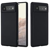 Good Pixel 6 Liquid Silicone Case, Soft Cover, Shockproof, Matching Lanyard Included. (Black)