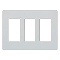 Lutron Claro 3 Gang Decorator/Rocker Wallplate, Satin, Palladium (1-Pack) | SC-3-PD