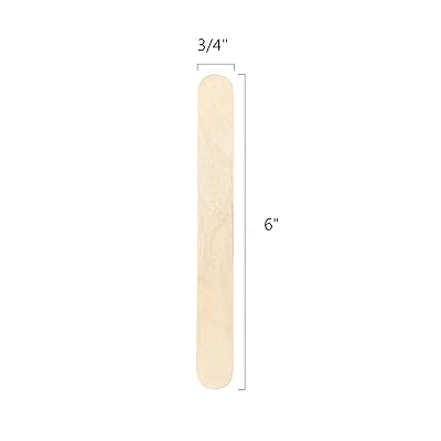 KTOJOY 200Pcs Jumbo Wooden Craft Sticks Wooden Popsicle Craft Sticks Stick  6” Long x 3/4”Wide