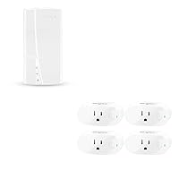 Smart Home Hub zigbee Bulb Bundle with Smart Plug zigbee Bulb, Smart Light Bulb Compatible with Alexa, Google Assistant, SmartThings, Indoor Flood Light for Cans, Smart Hub Required