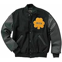 Rudy Irish Wool And Leather Sleeves Jacket University Of Notre Dame Jacket