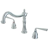 Kingston Brass KS1341ZL Silver Sage Roman Tub Faucet, 8 to 16 Inch Center, Polished Chrome