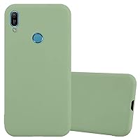 Case Compatible with Huawei Y6 2019 in Candy Pastel Green - Shockproof and Scratch Resistant TPU Silicone Cover - Ultra Slim Protective Gel Shell Bumper Back Skin