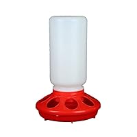 Chicken Feeders Plastic Automatic Poultry Containers for Ducks Birds Pigeons Quails Waterer Drinker Simple to Fill Baby Chick Feeder and Waterer Jar for Brooder No Waste