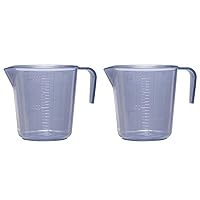 Color Studio Measuring Cup with Beaker in Oz and mL, 8 oz, Shatterproof Plastic for Mixing and Measuring Hair Dye at Salon (Pack of 2)