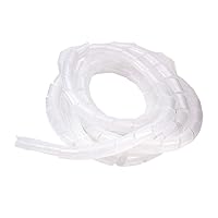 Othmro Spiral Cable Wrap Cable Sleeves Flexible Spiral Tube Wrap Cable Management Sleeve Spiral Wire Wrap Cord for Computer Electrical Wire Organizer Sleeve(Dia 18MM-Length 3.5M White)