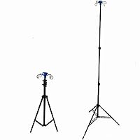 Portable IV Pole, Aluminum Alloy IV Pole Stand with Foldable Tripod, Height Adjustable, Multiple Hook Design, for Hospitals Clinic Home Care