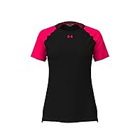 Under Armour Womens Performance Short Sleeve Shirt Black | Pink XL
