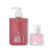 Rosy Night Repair Essence Set – Repair Shampoo + Repair Hair Essence, Daily Haircare for Damaged, Dyed and Frizzy Hair, Ceramide Complex, Peptide Complex, Vegan Haircare, Paraben Free