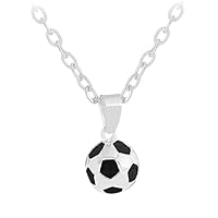 football Jewelry Gift, Football Soccer Ball Pendant Necklace for Young women and Girls, 18