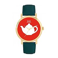 White Teapot Watch 38mm Case 3atm Water Resistant Custom Designed Quartz Movement Luxury Fashionable