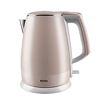 Kettles, 1.5L,Kettle,1500W,304 Food Grade Stainless Steel,Double Wall Design,Energy Saving,Anti-Dry Protection,High Temperature Protection,Steam Sensor,Led Indicator